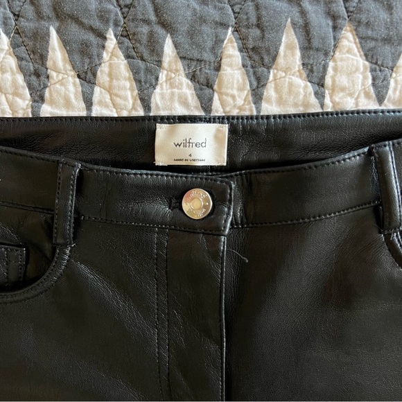 Vintage Pleather Straight Cut Pants - Picture 4 of 4